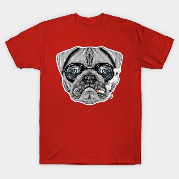 Intelectual Pug T-Shirt by fakeface